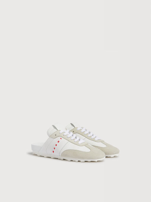 Slip-on Softy Soccer aus wei&szlig;em Nappaleder und Wildleder - Sneakers