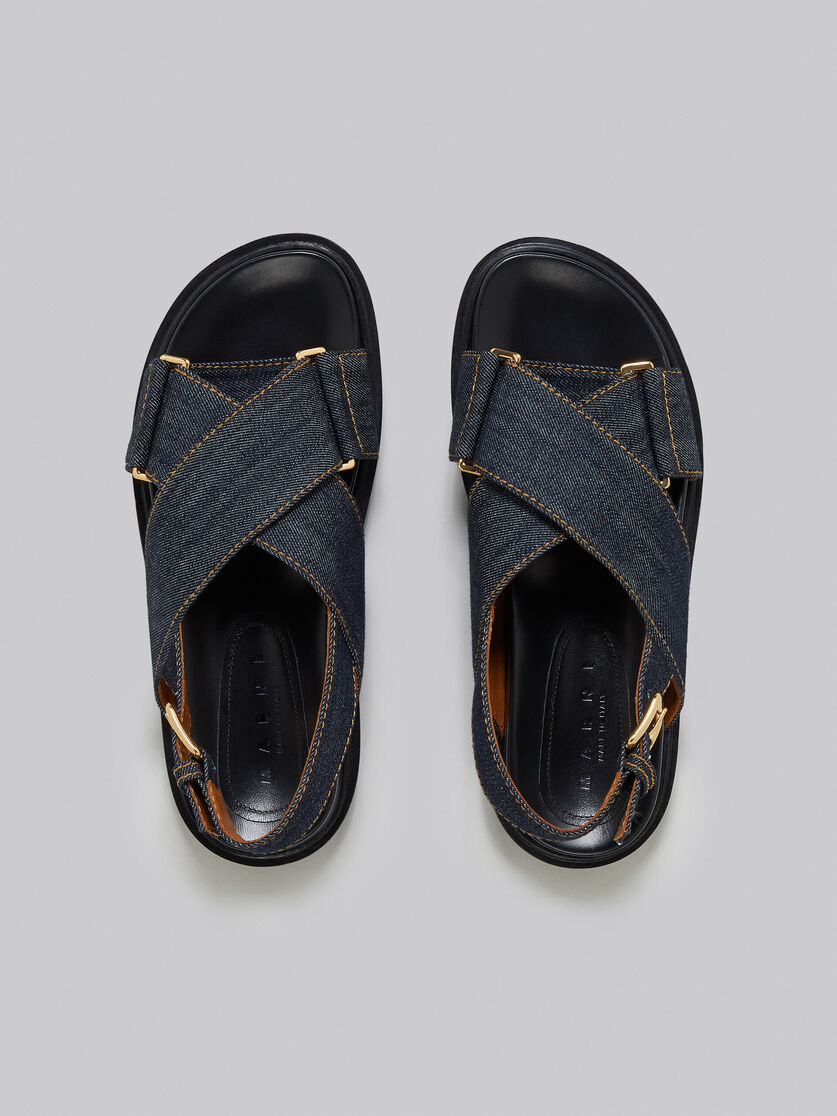 Blue denim criss-cross sandal - Sandals - Image 4
