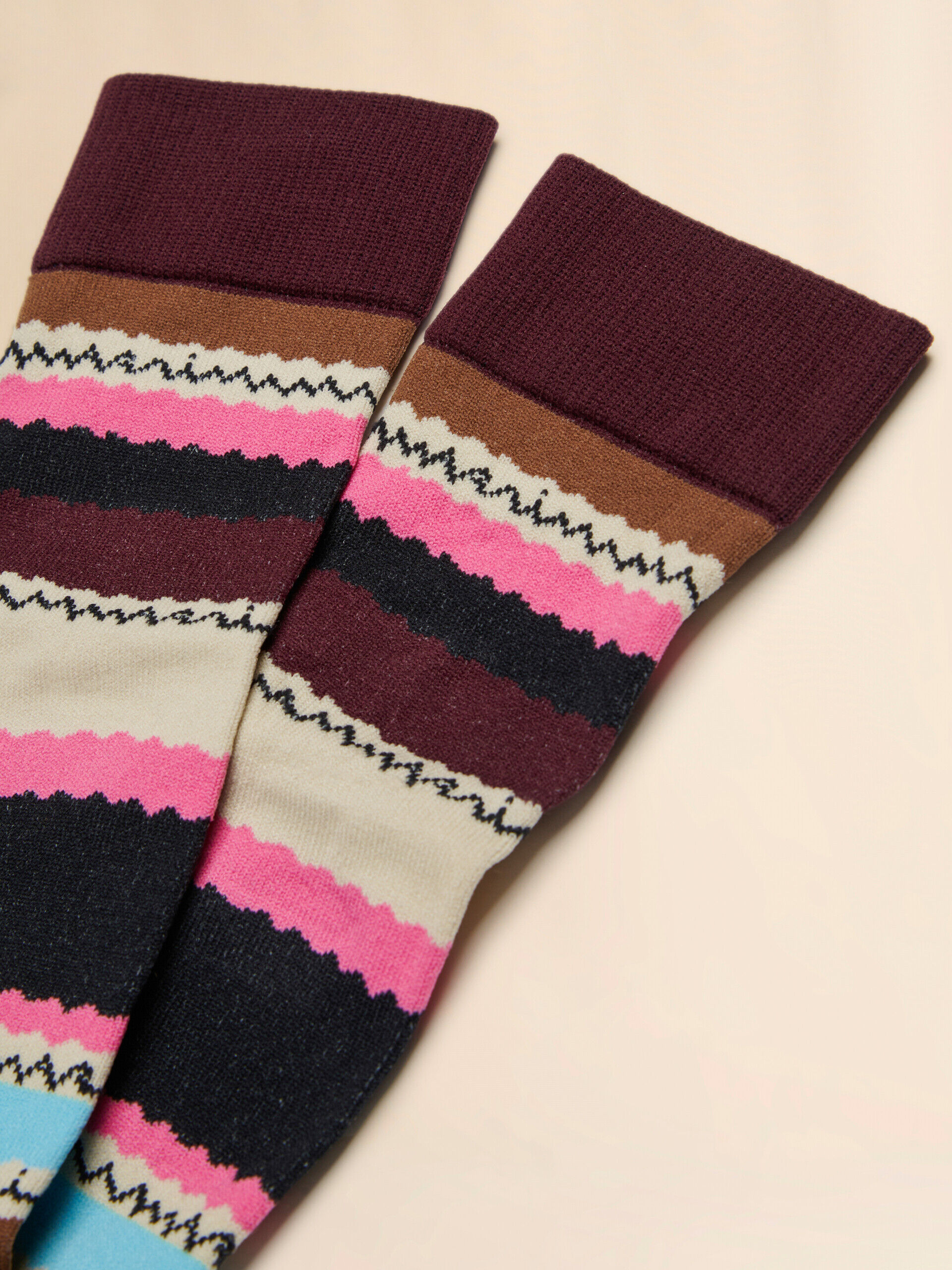 タイツ・ソックス MARNI Striped socks Pink SKMC0152MQUFU126 LONG SOCKS MRD LOGO（ソックス/靴下）｜Mardi Mercredi
