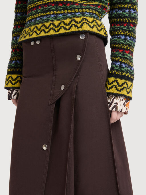 Deep purple skirt with utility pocket - Skirts