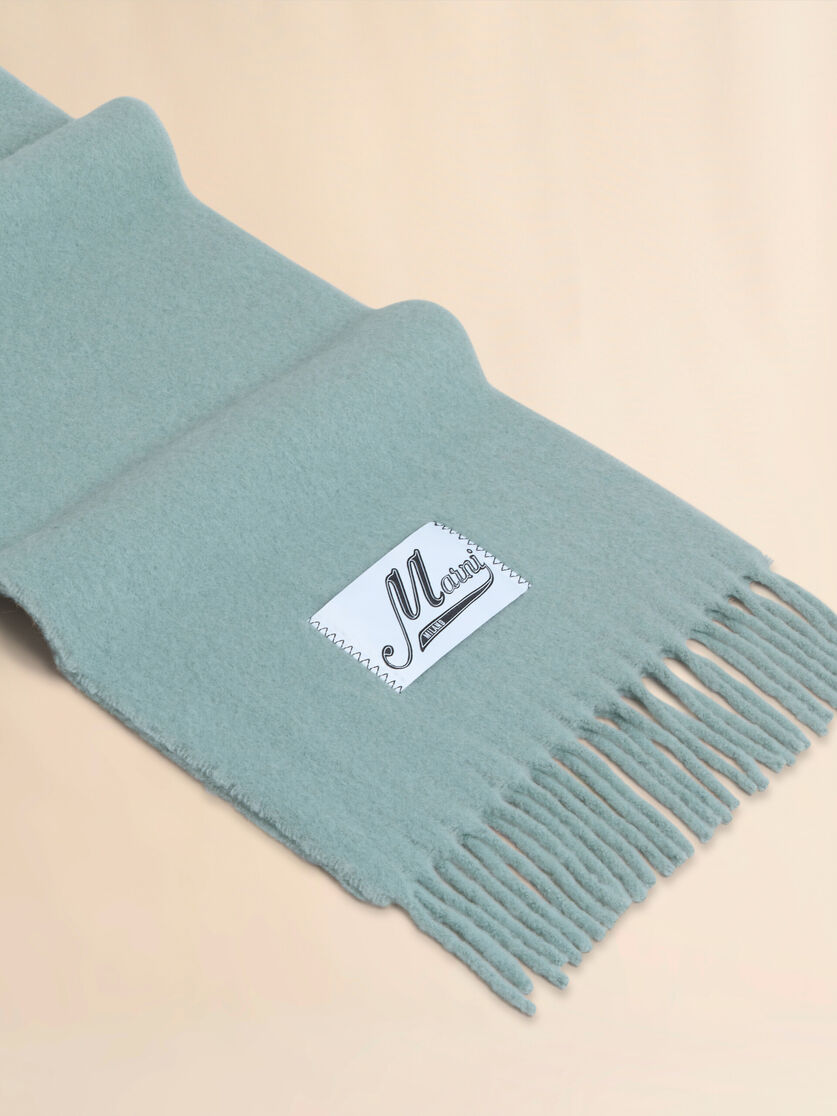 Light blue alpaca scarf - Scarves - Image 2
