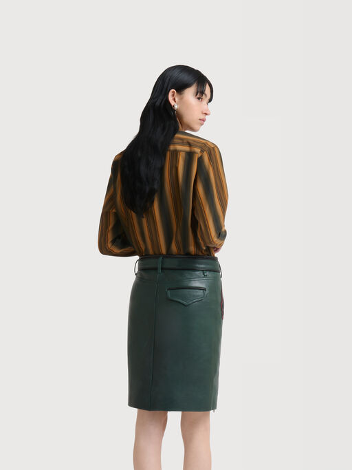 Orange Degrad&eacute; Stripe cotton-silk shirt - Shirts