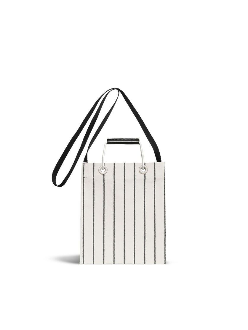 コバルト MARNI MARKET COTTON STRIPE MINI SHOULDER - ショッピングバッグ - Image 2