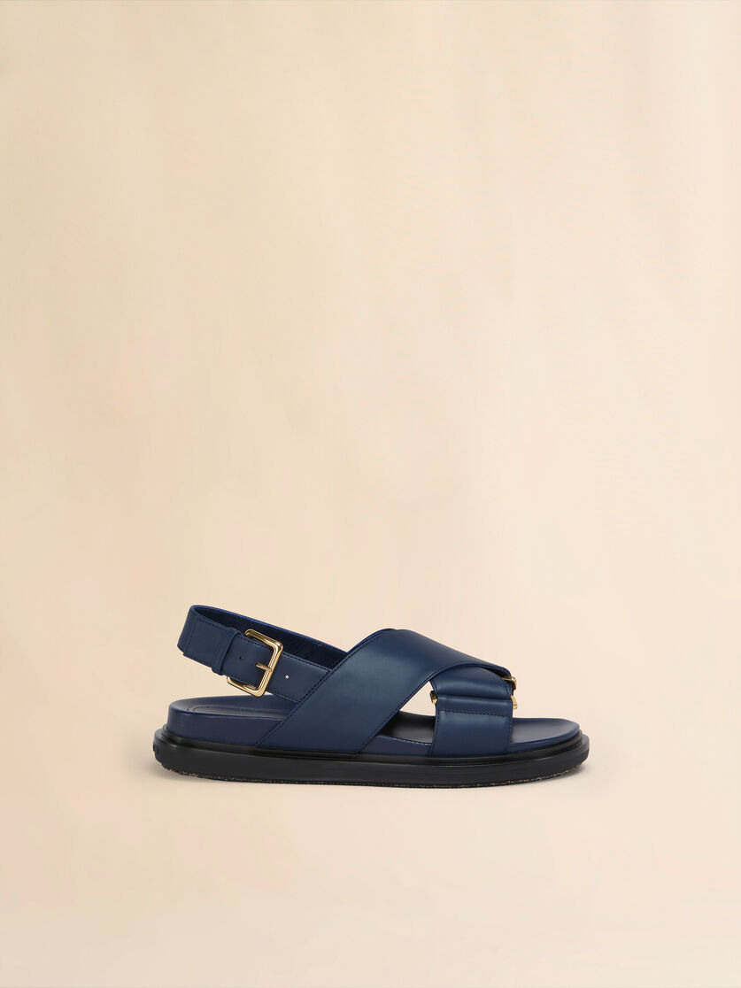 Fussbett en cuir marron - Sandales - Image 1
