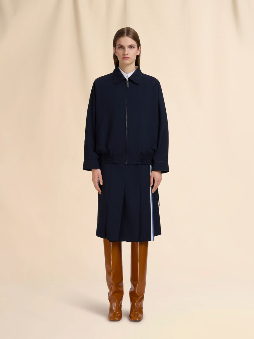 Deep blue wool Baracuta jacket with Marni Symbol - Jackets - Image 2