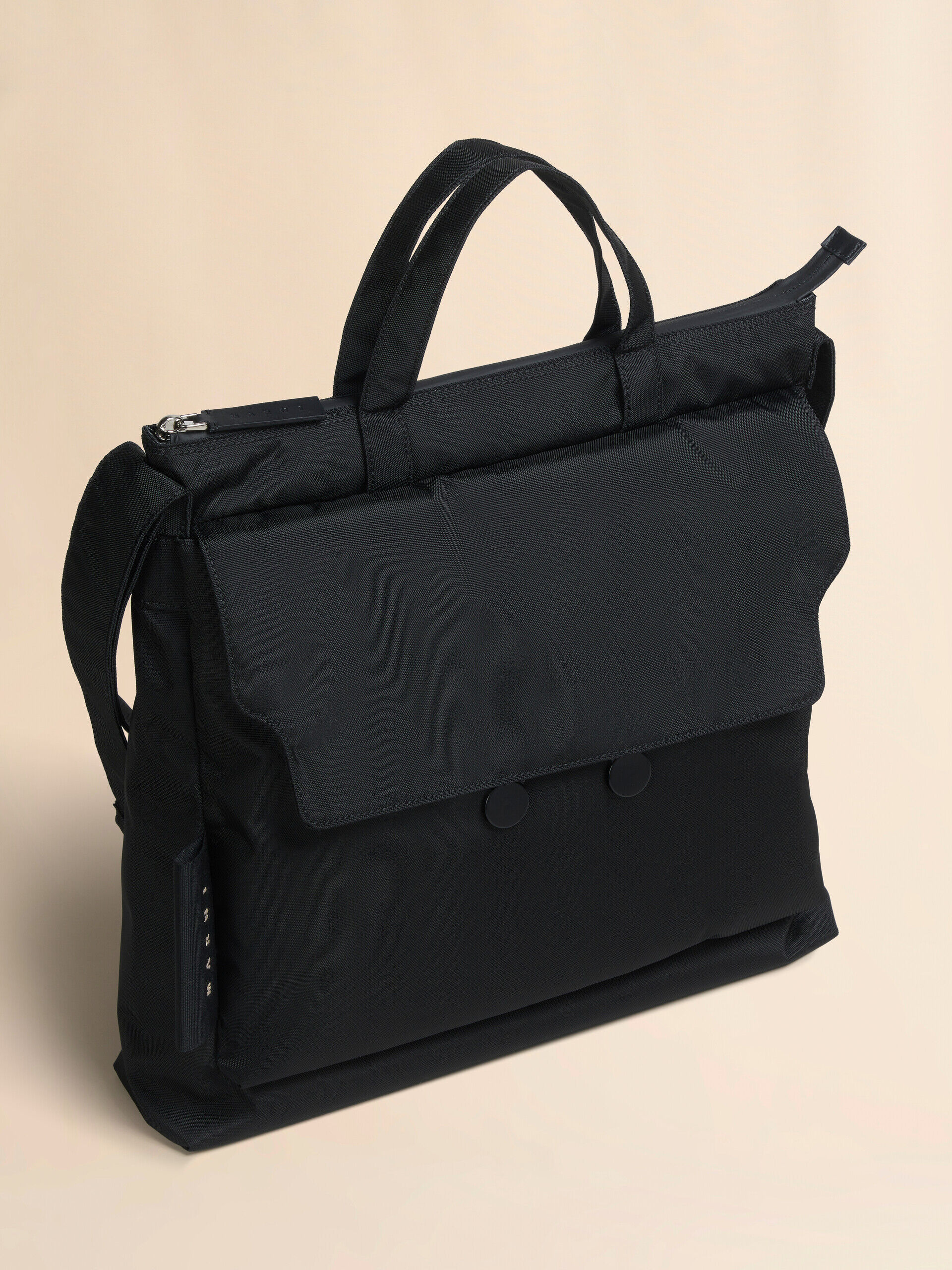 ブラック ナイロン Cityscape トートバッグ | Marni