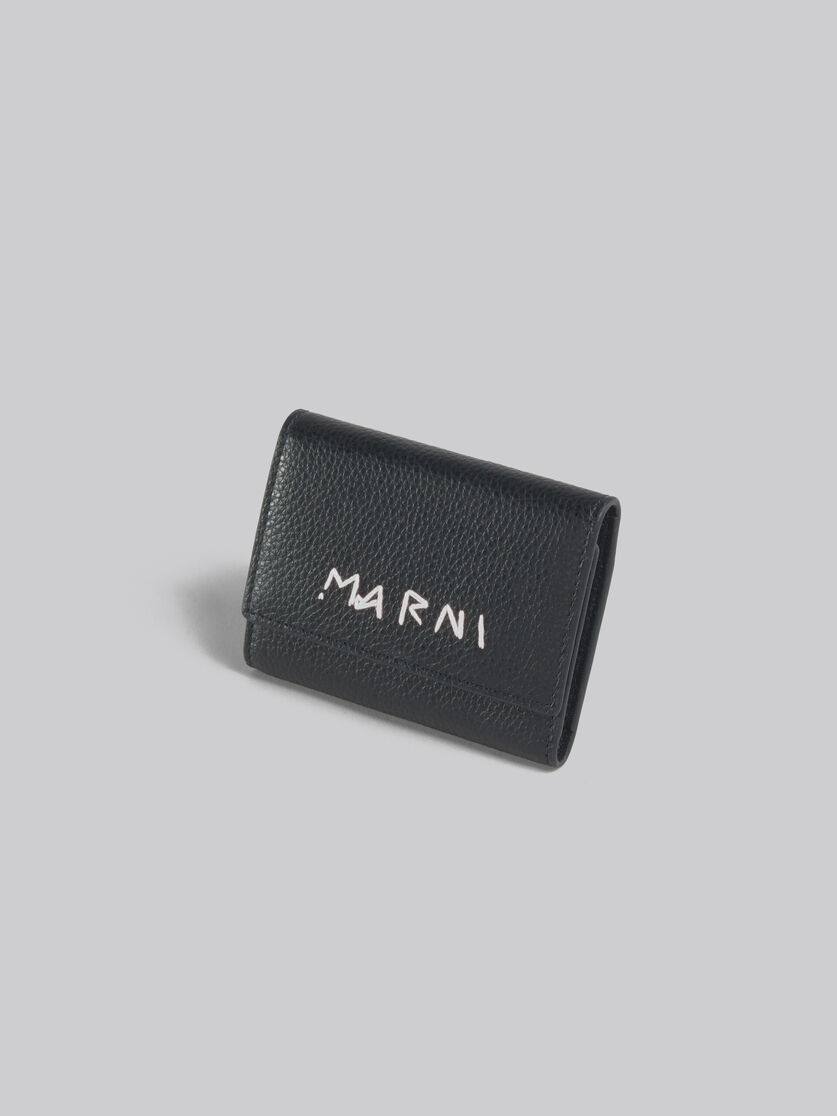 Black Leather Key Holder with Marni Mending - Key Rings - Man