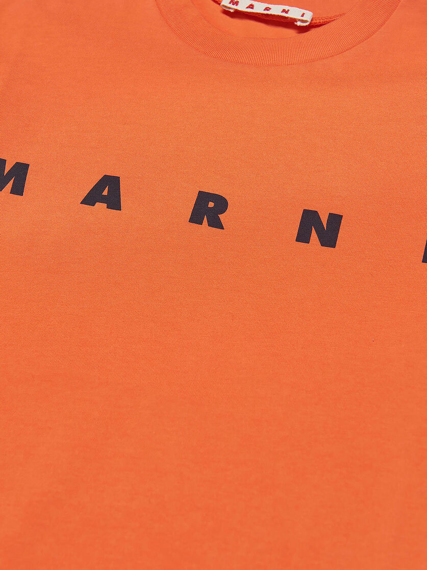 Orange jersey T-shirt with logo | Marni