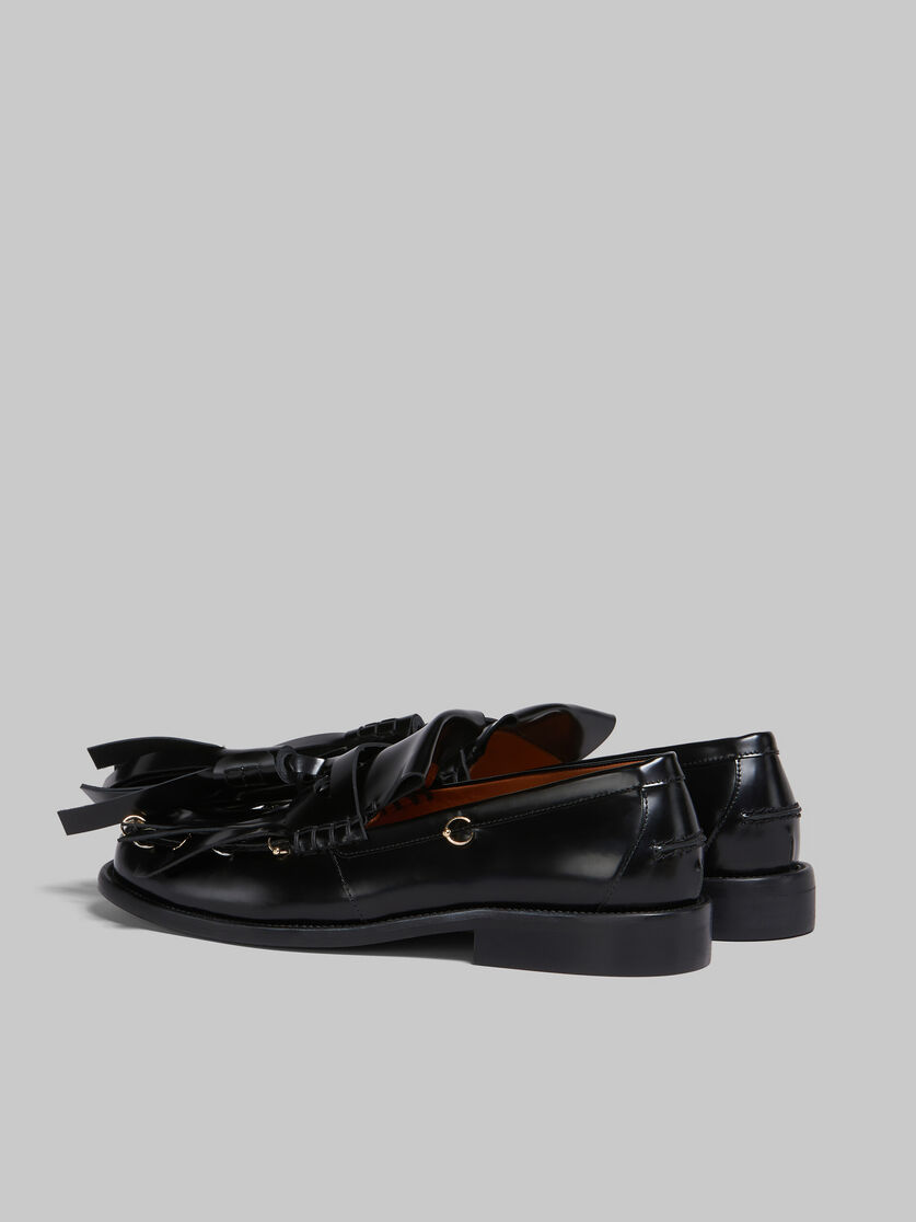 Black leather Bambi loafer with maxi tassels - Lace-ups - Image 3
