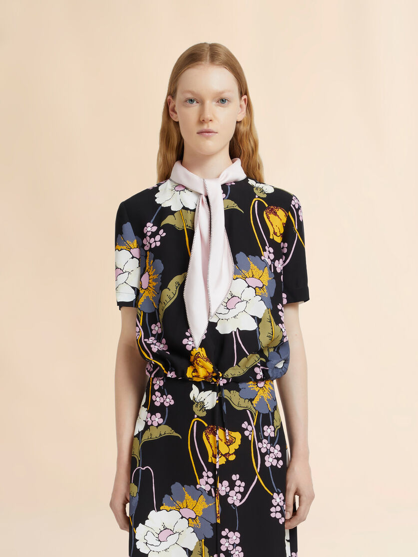 Melodiaプリント ブラック エンヴァースサテントップ, Image 2