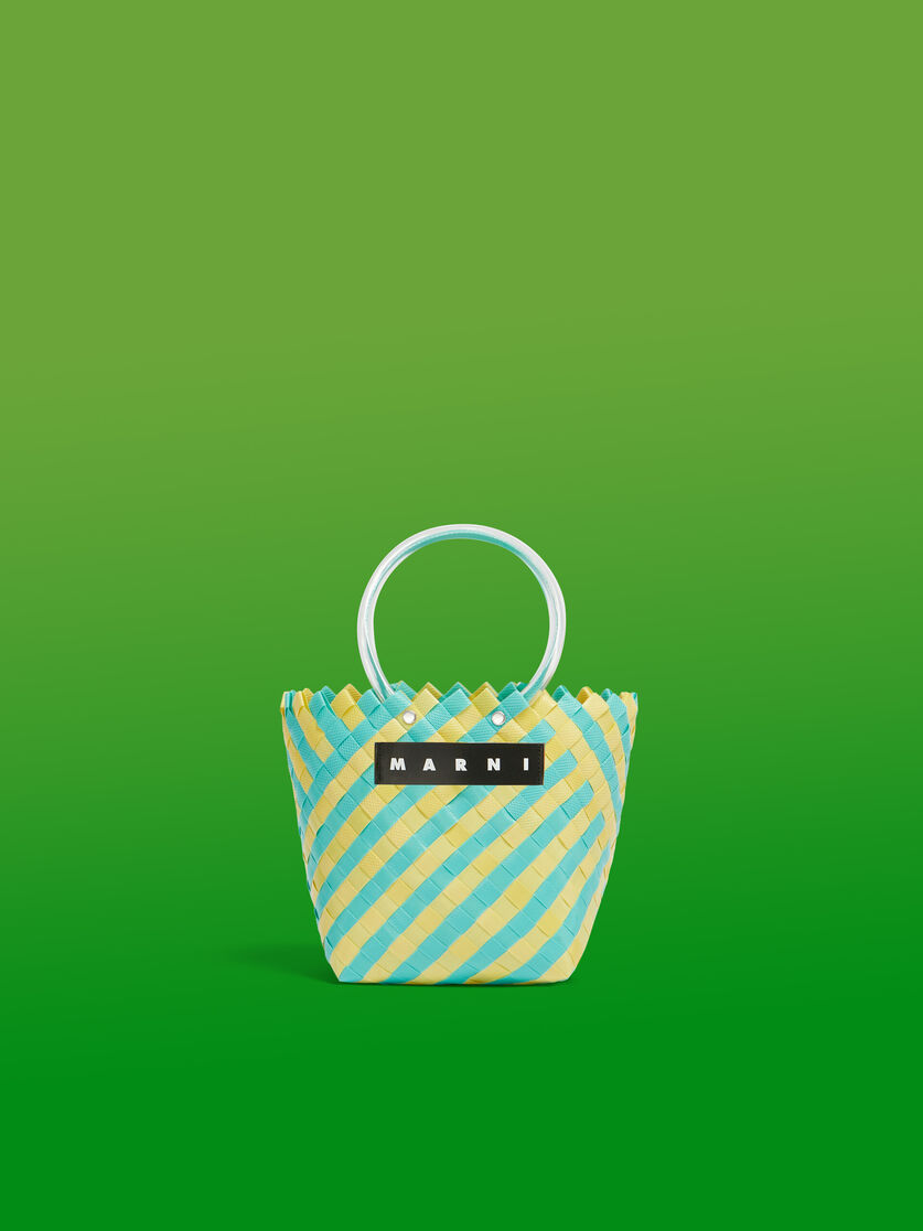 イエロー ターコイズ ウーブン素材製 MARNI MARKET TAHAバッグ, Image 1
