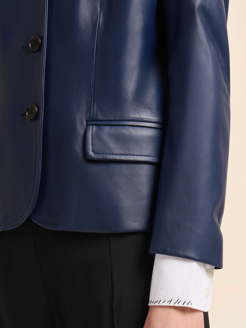Blue nappa jacket - Jackets - Image 5