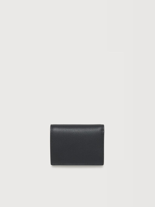 Black leather bifold wallet with Marni Mending embroidery - Wallets