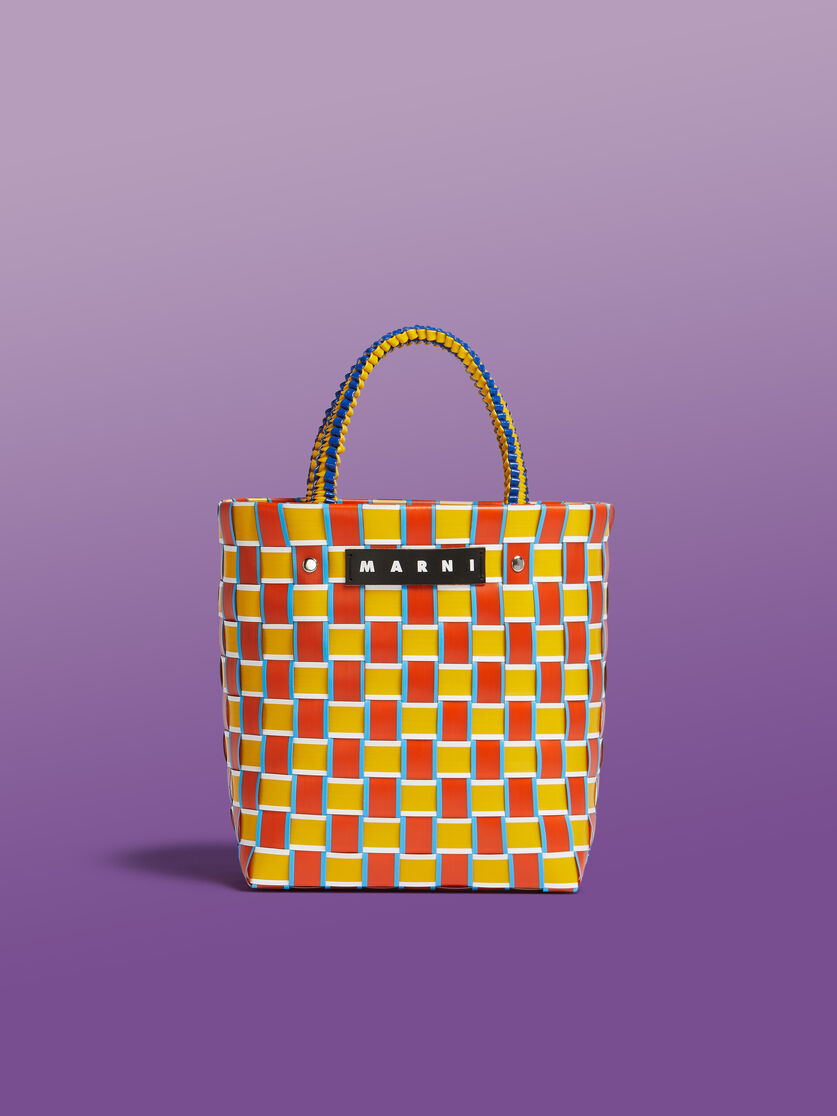ピンク&グリーン MARNI MARKET TAPE BASKET BAG - ショッピングバッグ - Image 1