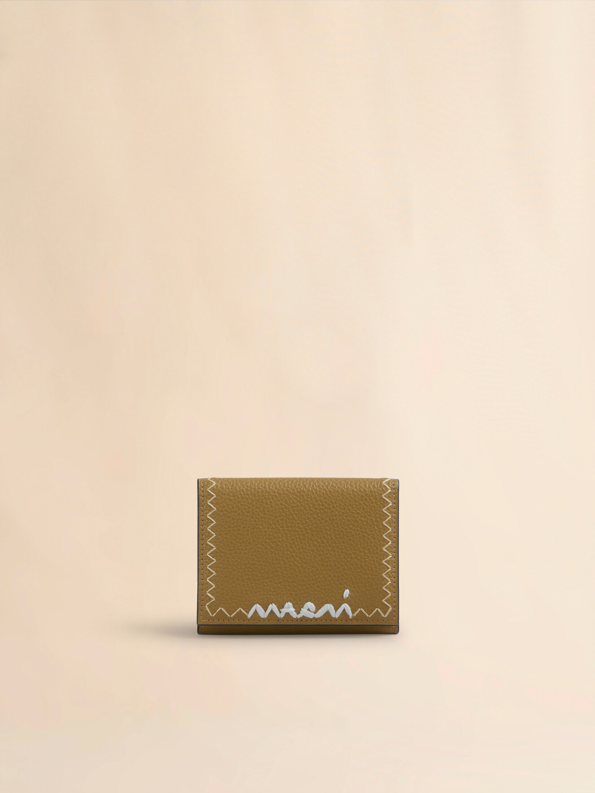 ブラウン レザー製 ウォレット、マルニメンディング | Marni