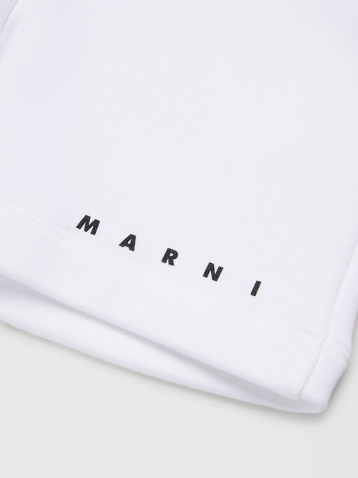 White cotton shorts with Marni print - Pants