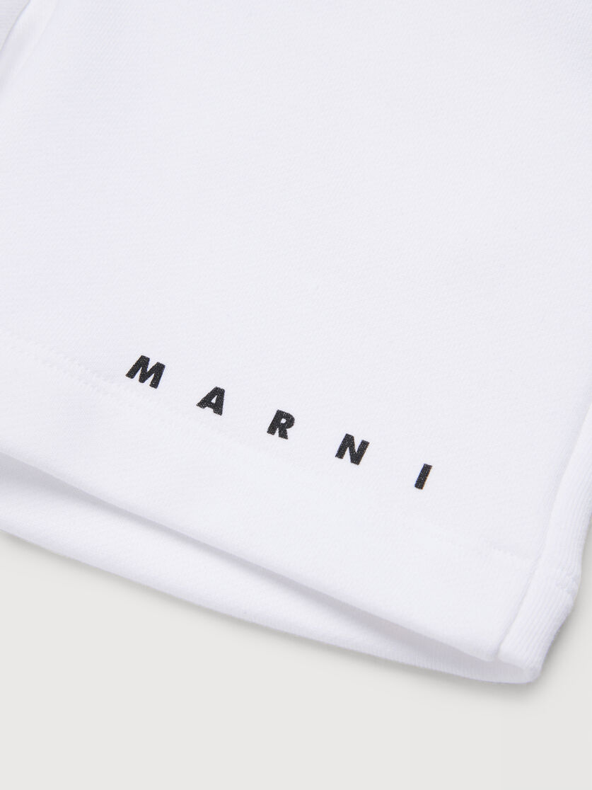White cotton shorts with Marni print, Image 4