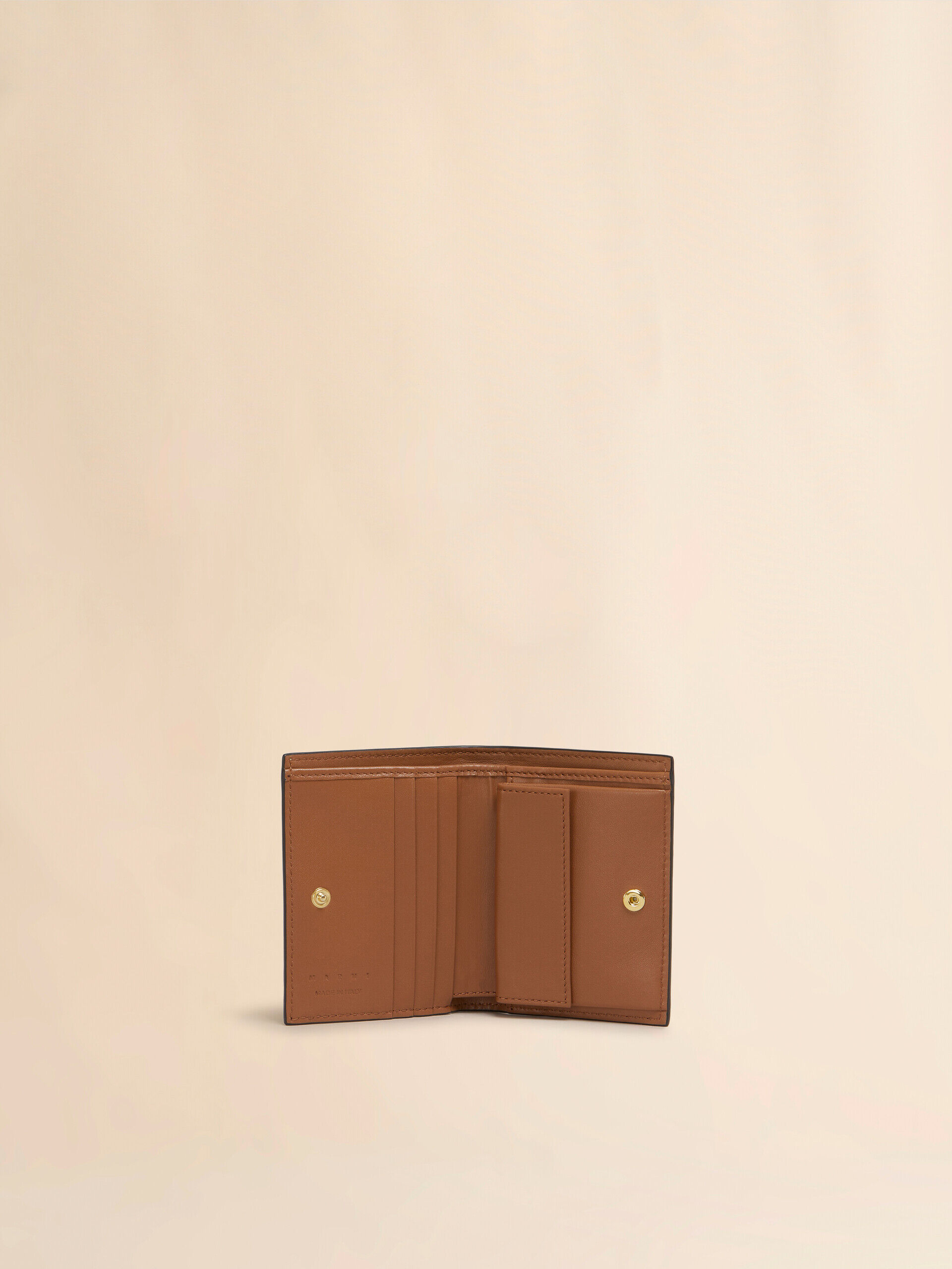 イエロー 二つ折りウォレット、マルニシンボル刺繍入り | Marni