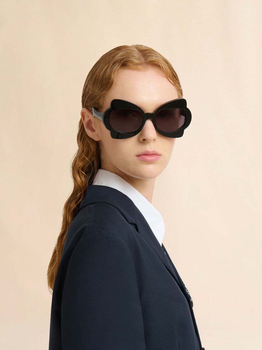 Black Monumental Gate Sunglasses | Marni