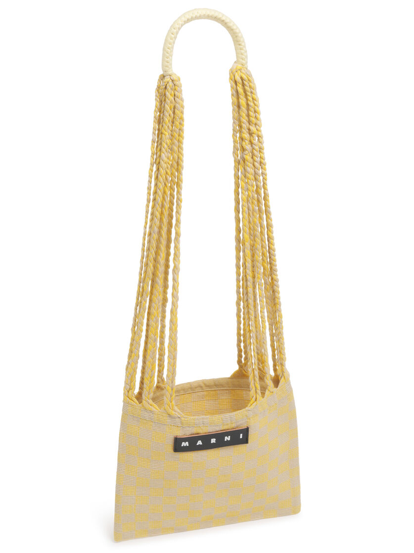 ホワイト MARNI MARKET CROSS CHECKERBORAD HAMMOCK BAG - ショッピングバッグ - Image 4