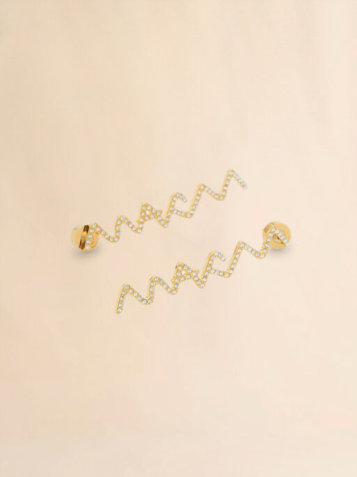 Rhinestone pavé Marni Symbol drop earrings - Earrings