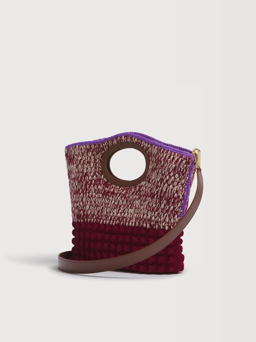 Red wool Knotty crochet clutch - Handbags