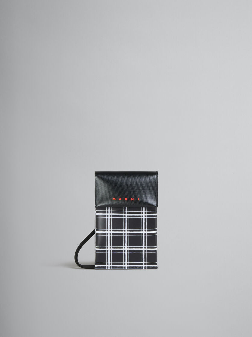 Black and white checked Tribeca phone case - Wallets and Small Leather Goods - Image 1