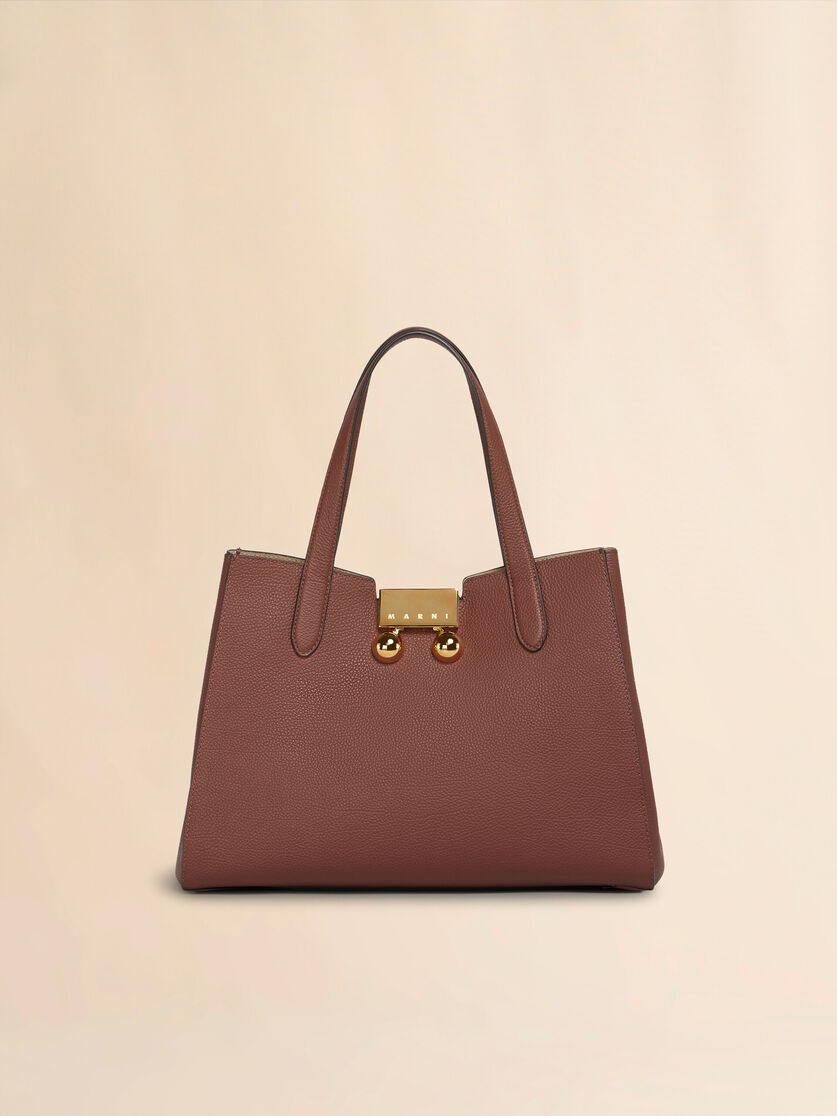 Bolso de mano pequeño Trunkaroo Tote de piel gris - Bolsos de mano - Image 1