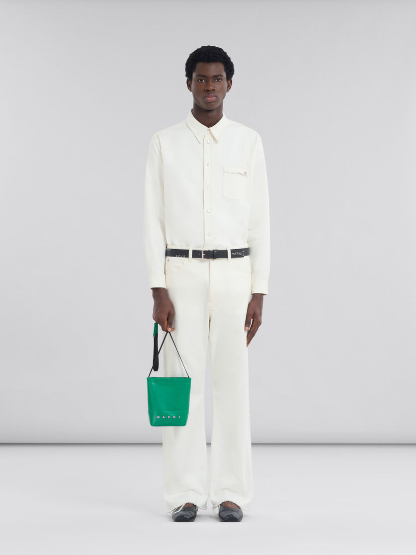 グリーン シューレースストラップ付き クロスボディバッグ | Marni 