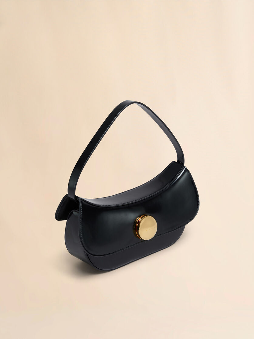 Mittelgroße braune Hobo Bag Butterfly aus Leder - Schultertaschen - Image 4