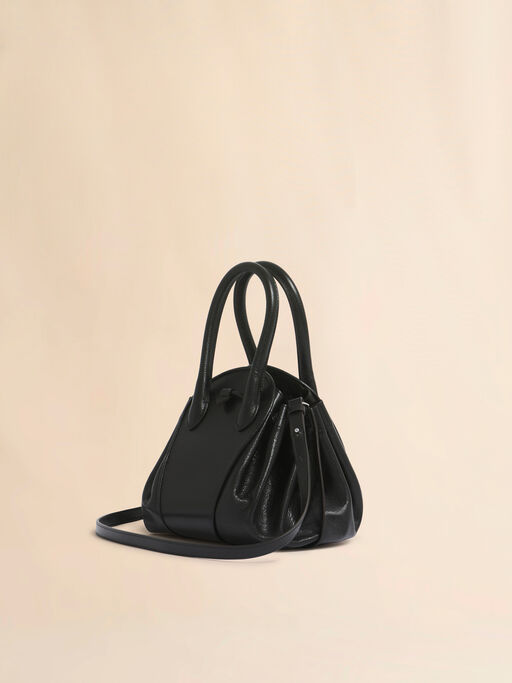 Kleine Tulipea Tasche aus Leder in Schwarz - Schultertaschen