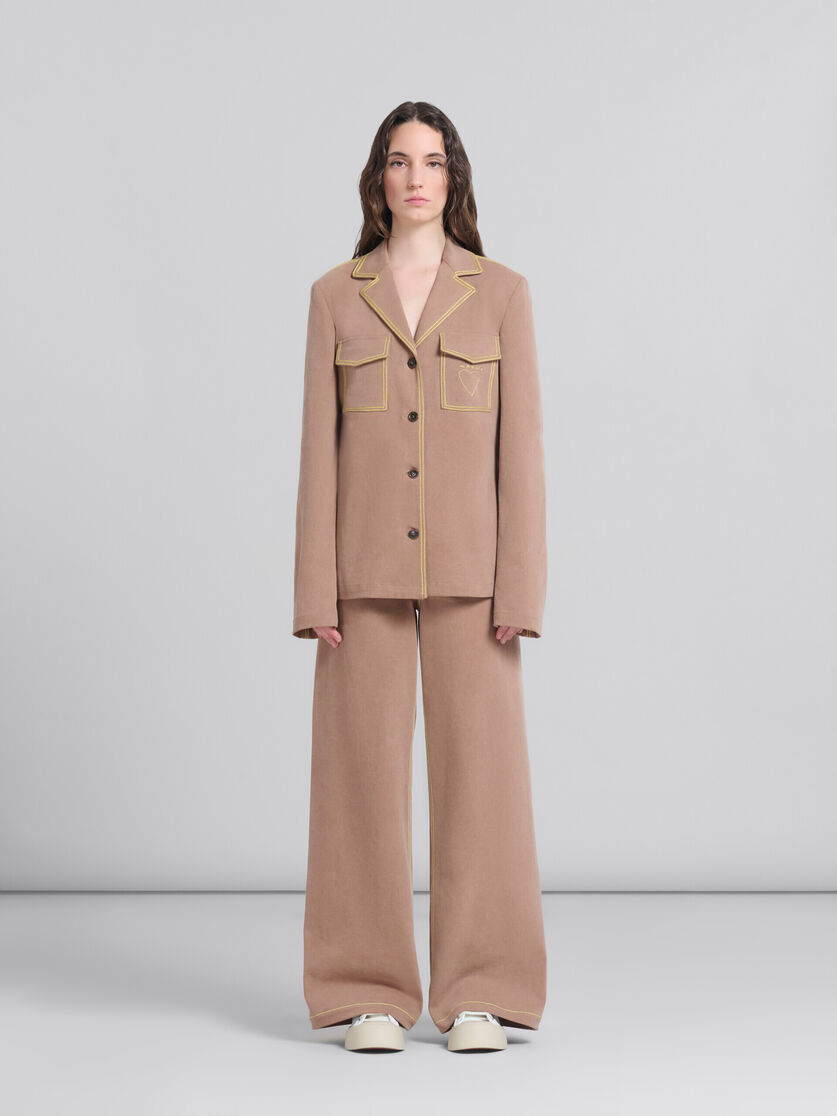 MARNI マルニ フリンジ フレア デニム ブラウン メンズ レディース 