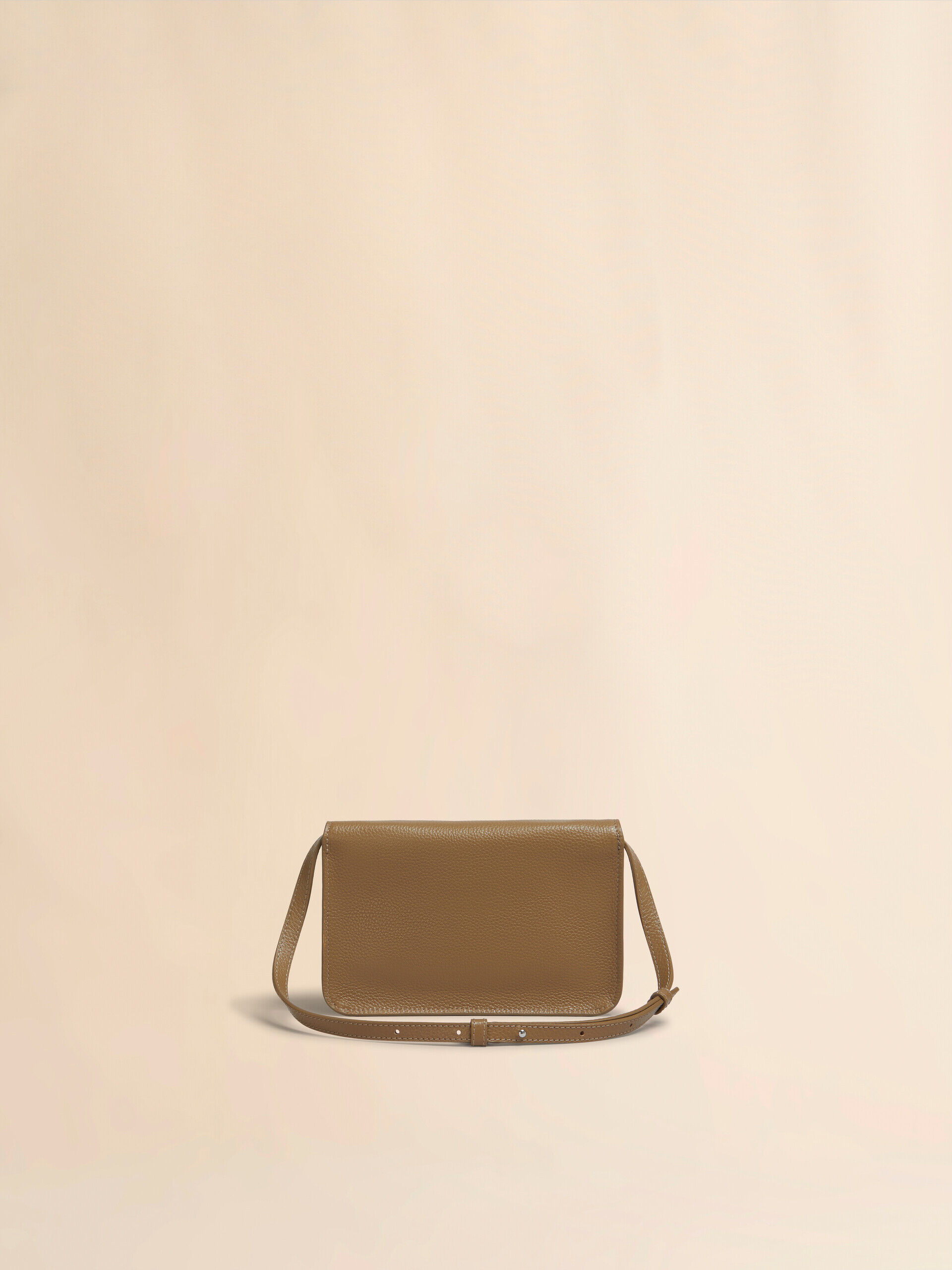 MARNI マルニ カラーコンボ バッグ ショルダーバッグ ブラウン ブラウン レザーショルダーバッグ、マルニメンディング刺繍入り