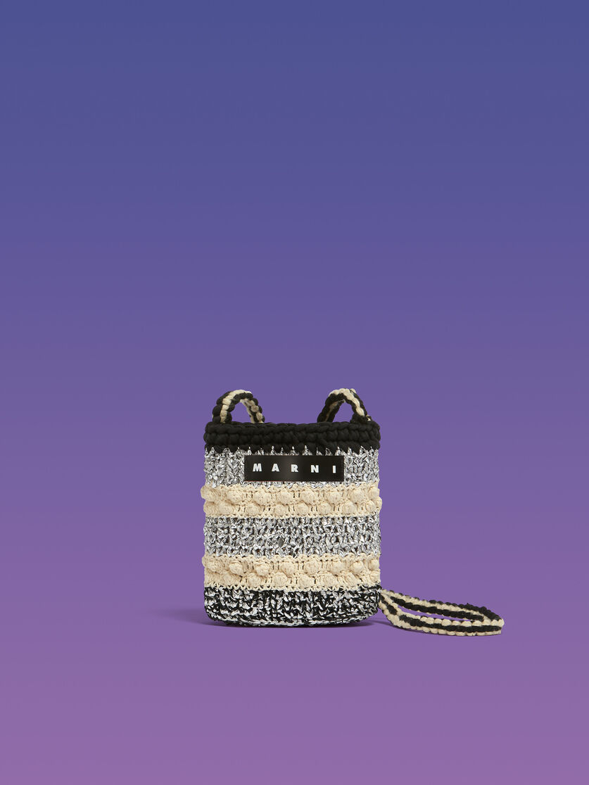 ブラウン パープル ボブルニット MARNI MARKET ミニクロスボディバッグ - ショッピングバッグ - Image 1
