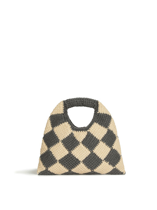 グリーン テックウール Marni Market Diamond ミニバッグ - ショッピングバッグ