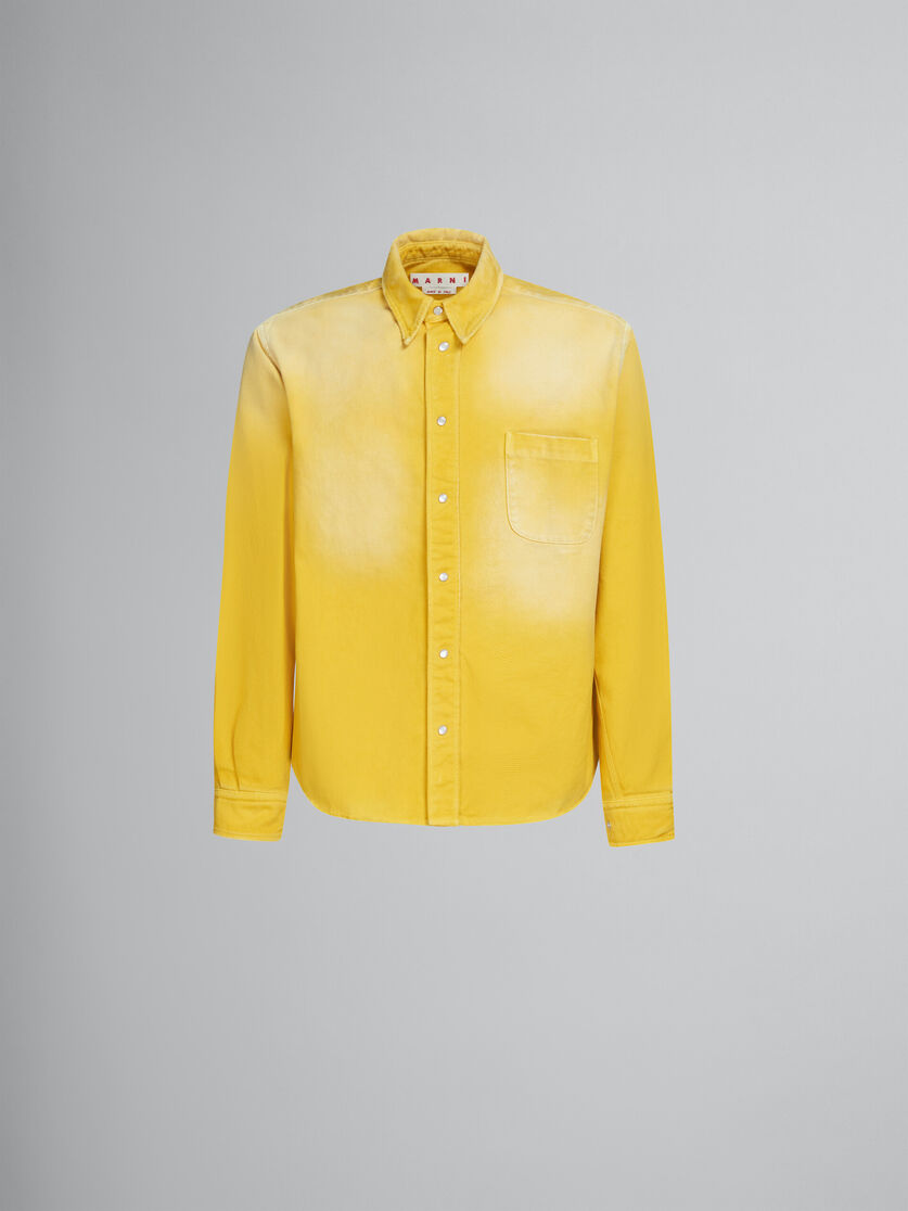Yellow overdyed bull denim shirt - Shirts - Image 1