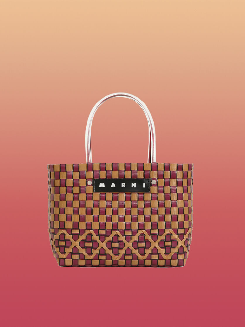 ブルー&レッドウーブン MARNI MARKET OVAL BAG - ショッピングバッグ - Image 1