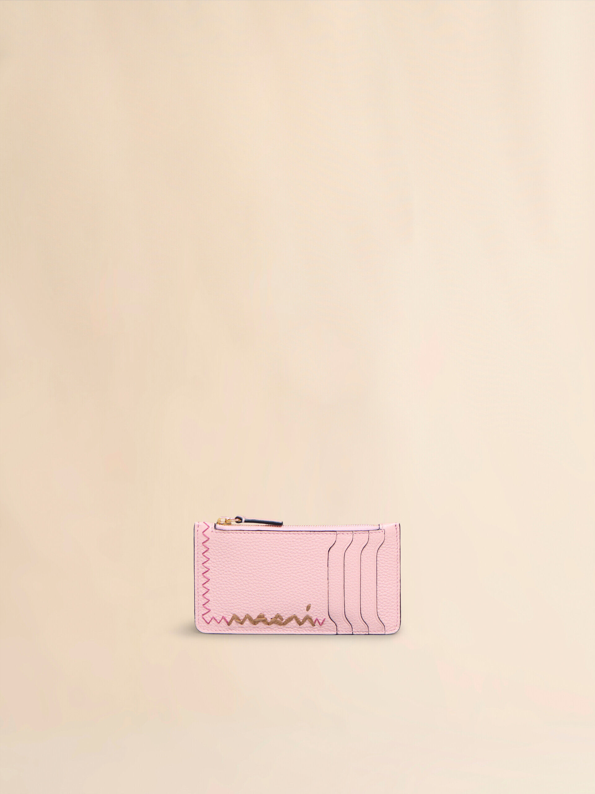 ピンク クレジットカードホルダー、マルニメンディングロゴ | Marni