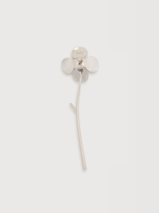 White enamel daisy drop earrings - Earrings