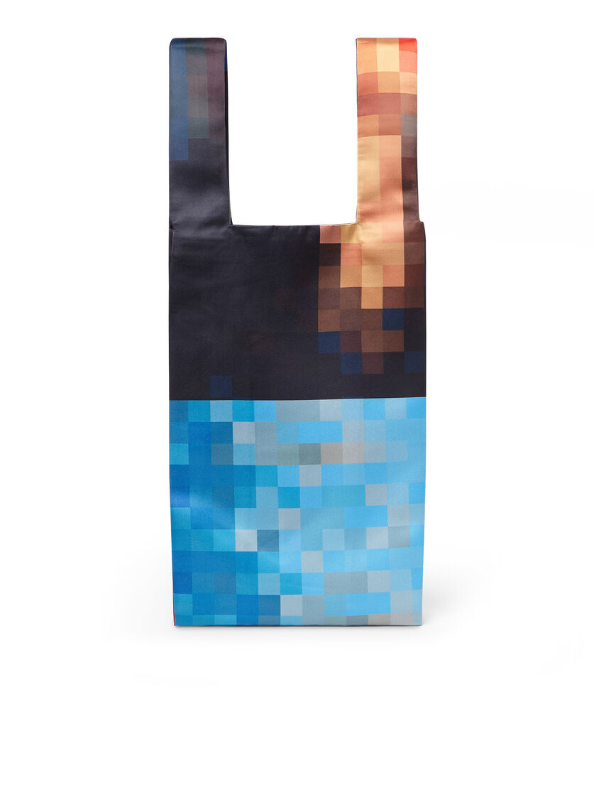 MARNI MARKET shopping bag with pixel print - Shopping Bags - Image 3