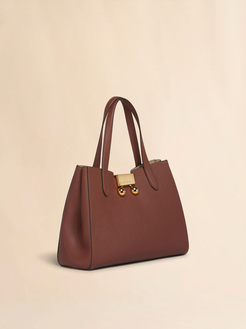 Bolso de mano pequeño Trunkaroo Tote de piel gris - Bolsos de mano - Image 3