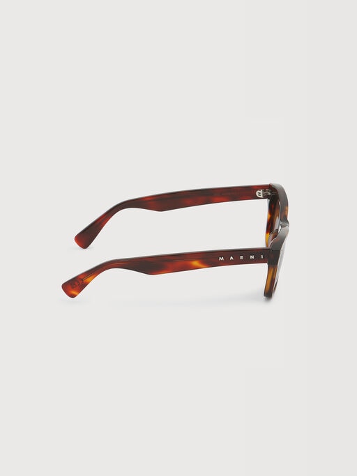 Havana acetate sunglasses - Optical