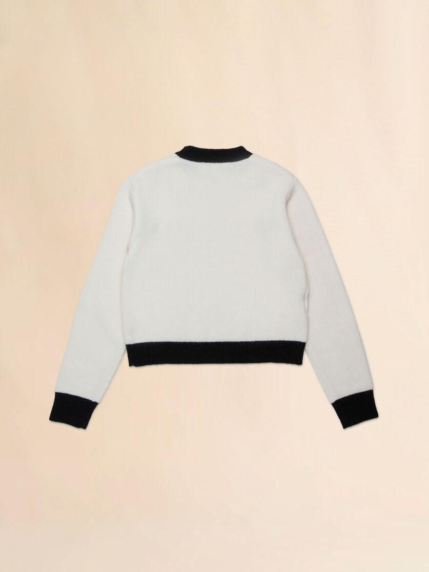 Colorblock wool-cashmere blend crewneck sweater - Knitwear - Image 2