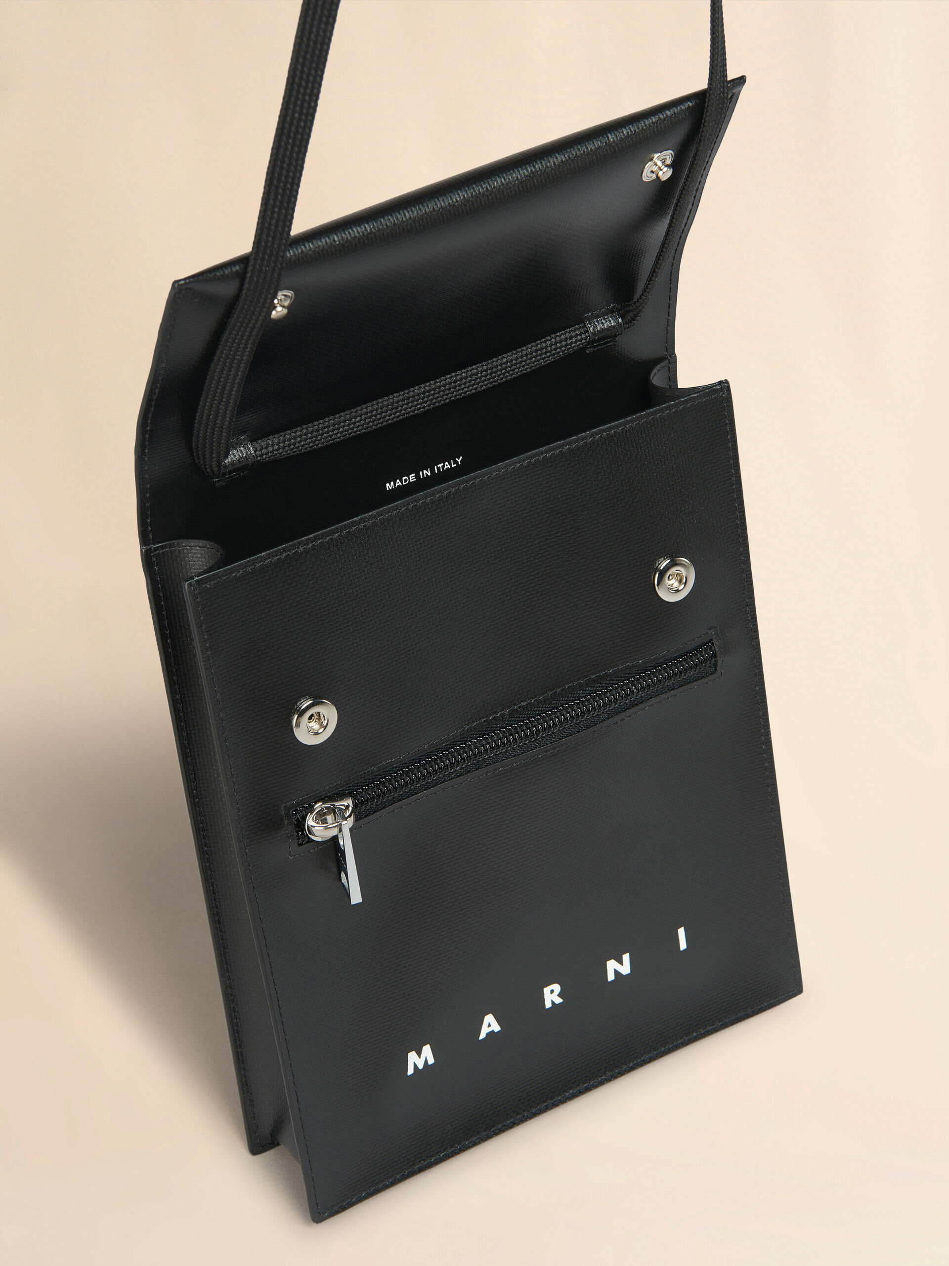 Black pouch with shoelace strap | Marni