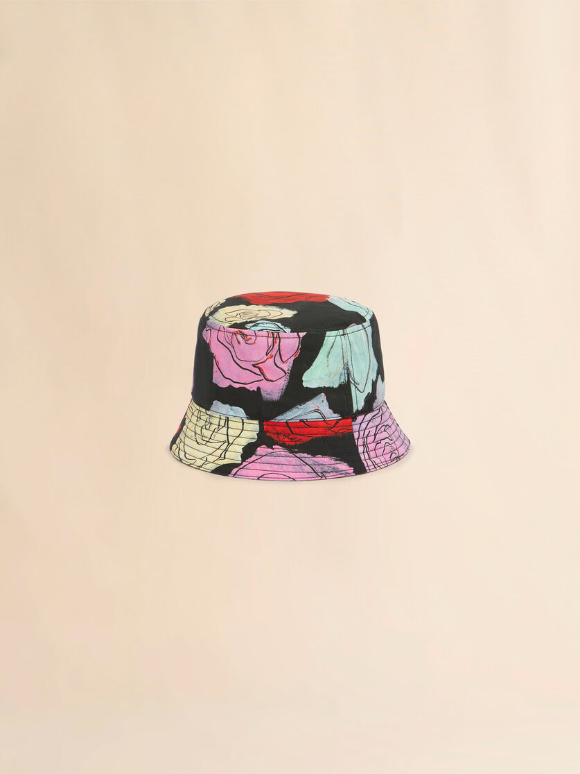 Black cotton bucket hat with Orion print - Hats - Image 3