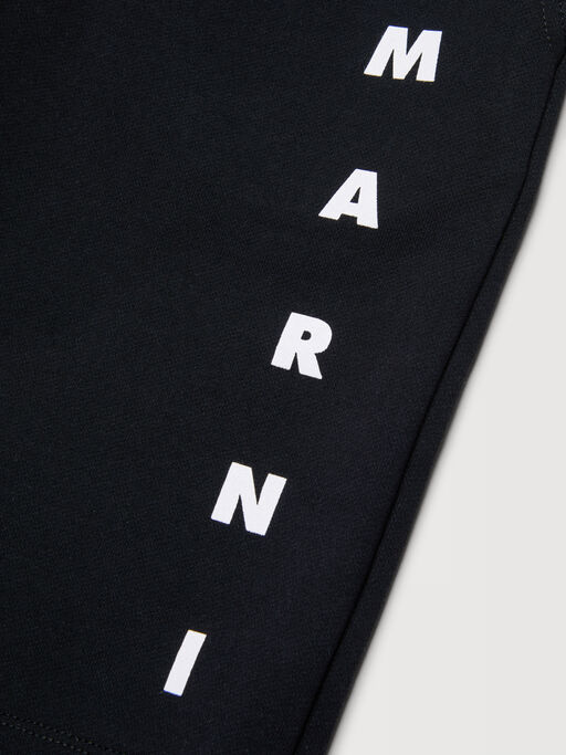 Schwarze Bermudashorts aus Sweatstoff mit Marni-Logo - Hosen