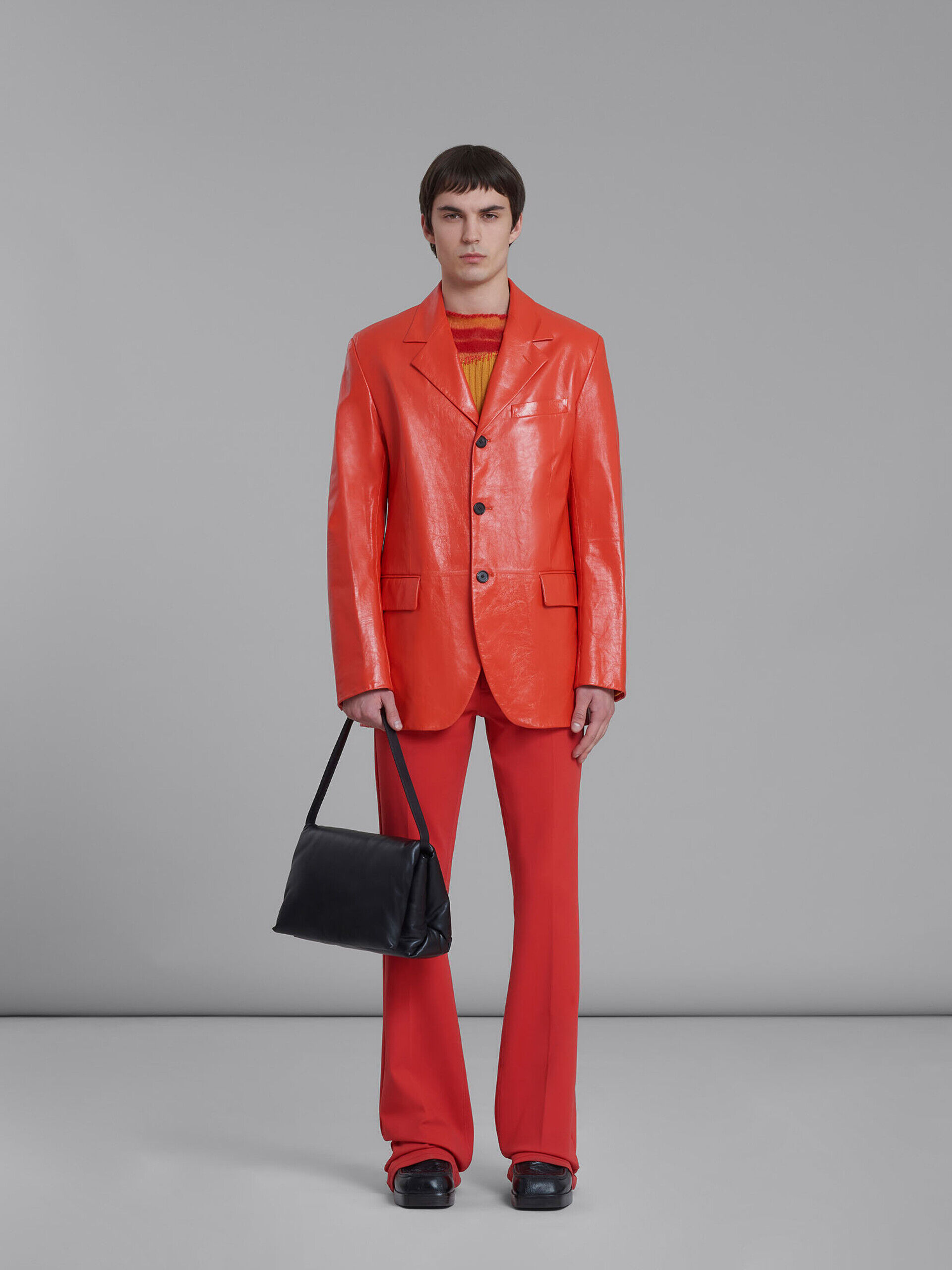 ブラック カーフスキン製 Prismaラージバッグ | Marni