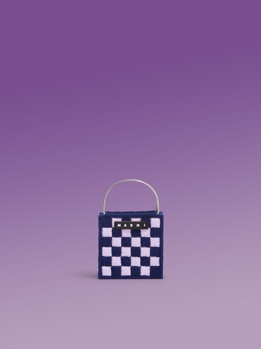パープル ライラック MARNI MARKET チェッカーボード Otherバッグ - ショッピングバッグ