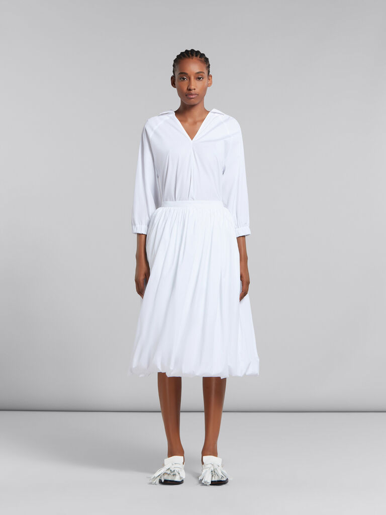 MARNI PAISLEY EXPLOSION IVORY WOMENS MIDI SKIRT