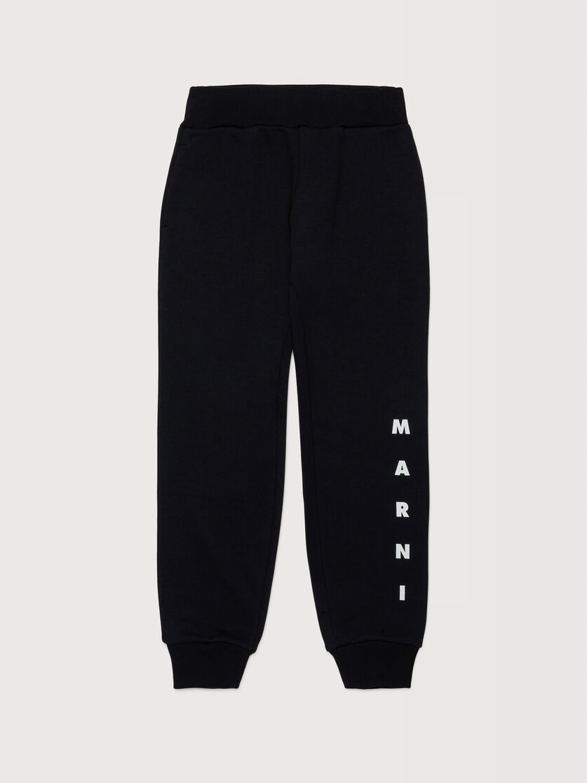 Schwarze Baumwoll-Jogginghose mit Marni-Print, Image 1